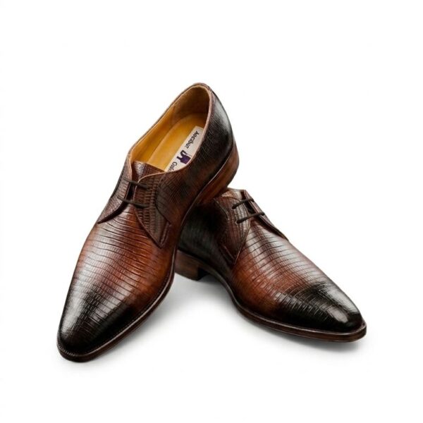 Zapato cuero simil reptil