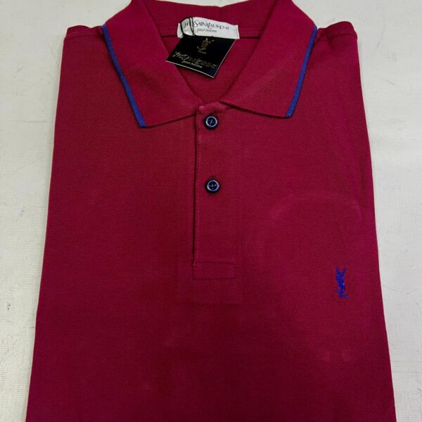 Remera cuello polo manga larga (YSL)