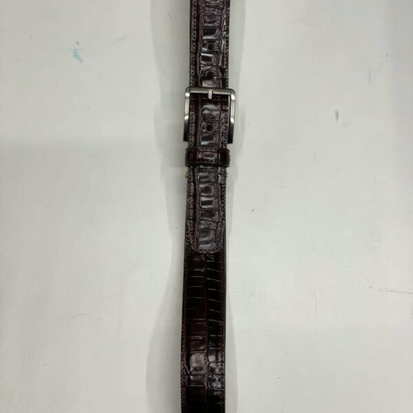 Cinto en cuero simil croco