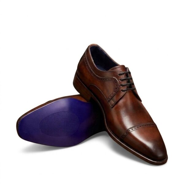 Zapato en cuero whisky (Arcabuz Golfer)