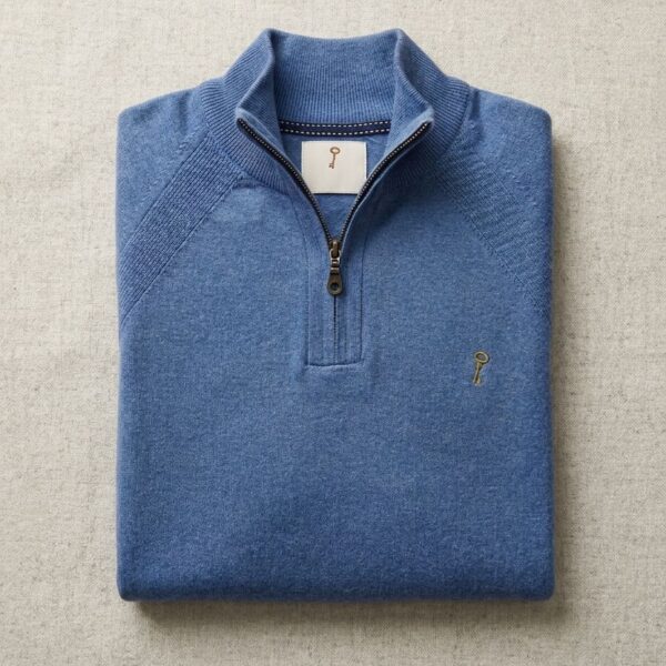 Sweater 1/2 cierre en hilo con punto en sisa (El Club de La Llave de Lord's)