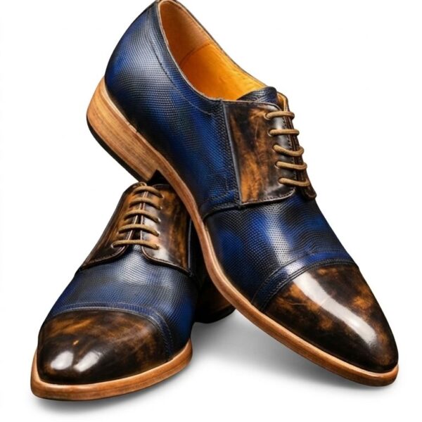 Zapato en cuero combinado (Arcabuz Golfer)