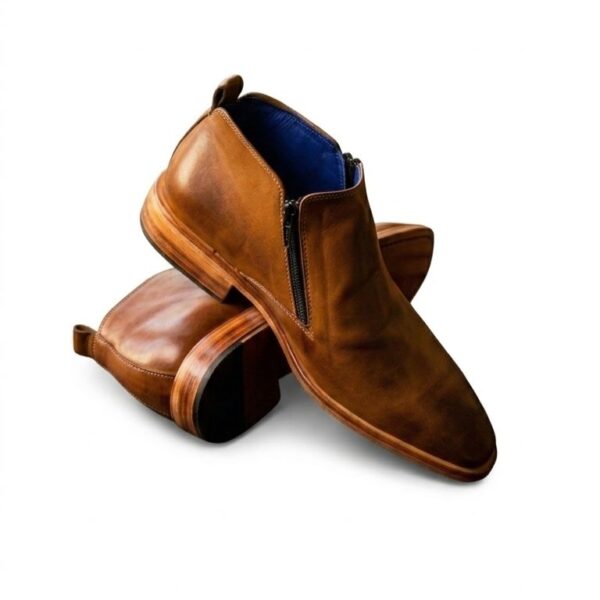 Botineta en cuero doble cierre (Arcabuz Golfer)