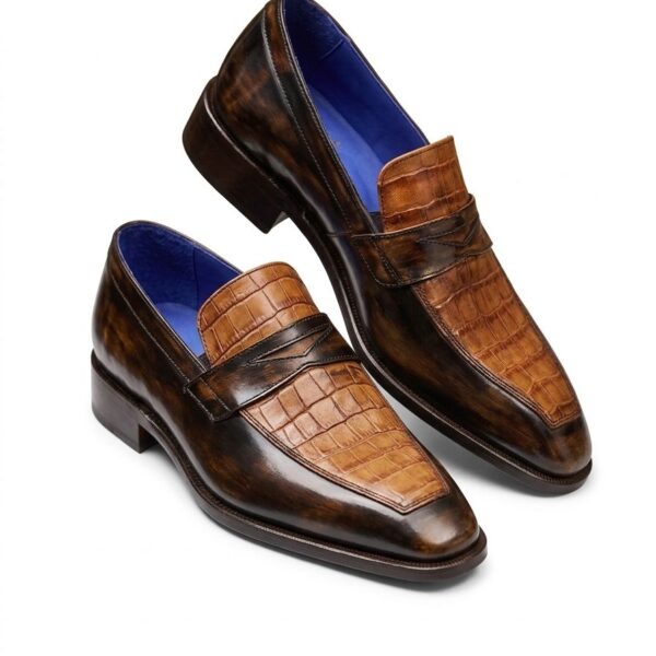 Zapato en cuero alto brillo (Arcabuz Golfer)