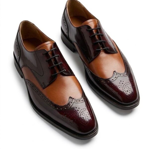 Zapato cuero combinado (Arcabuz Golfer)