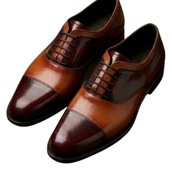 Zapato en cuero combinado (Arcabuz Golfer)