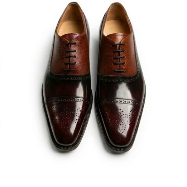 Zapato en cuero combinado (Arcabuz Golfer)