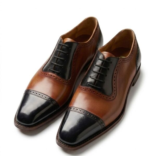 Zapato cuero combinado (Arcabuz Golfer)