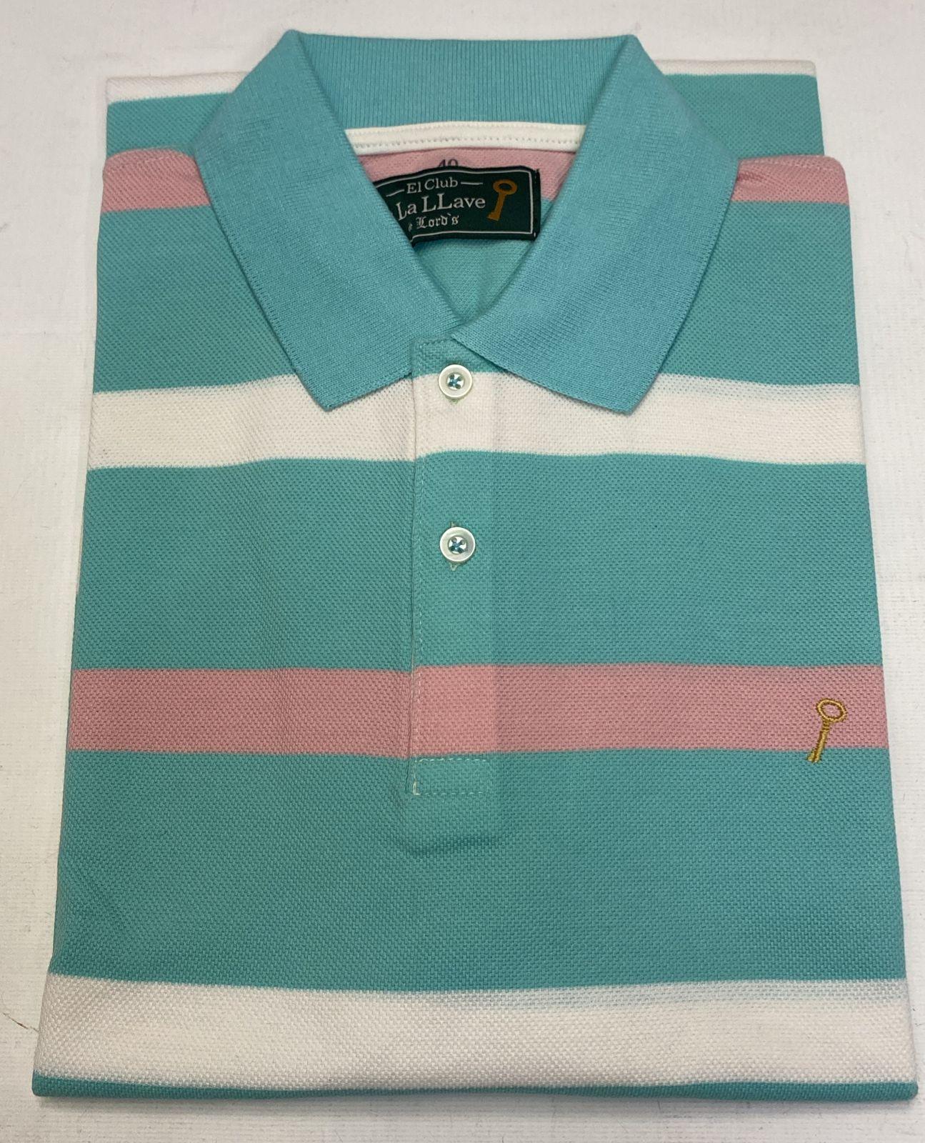 Remera cuello polo pique pima (El Club de La Llave de Lord's)